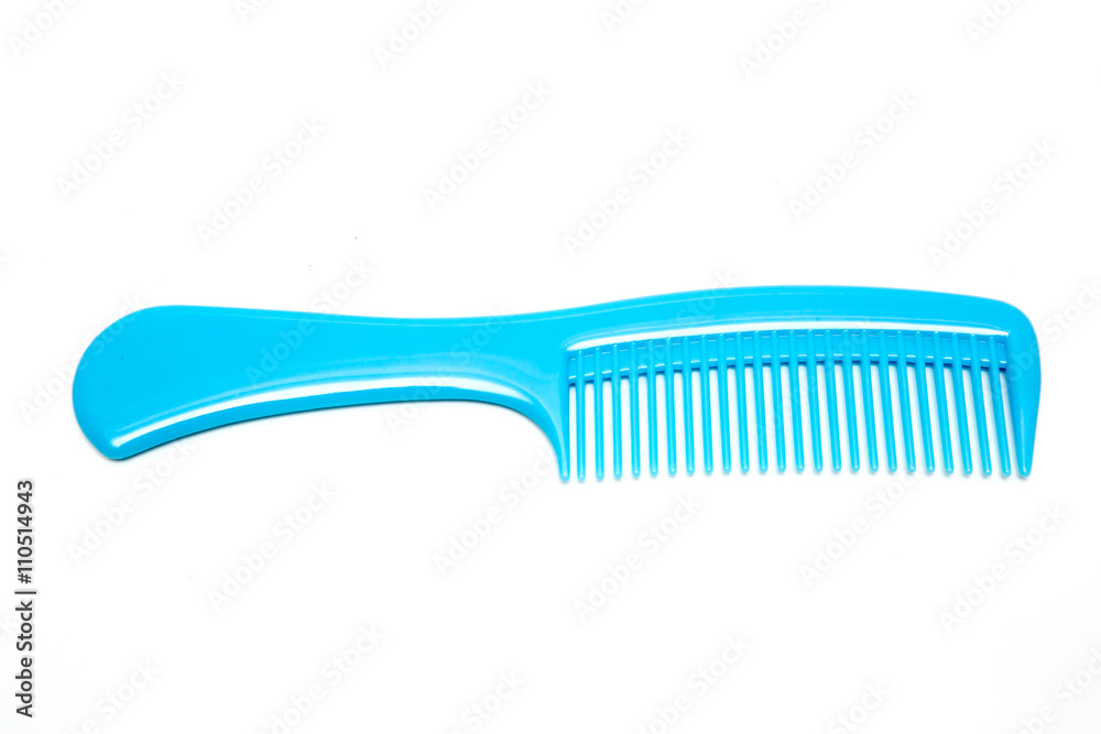 Blue comb isolated on white background Blue comb isolated on white background
