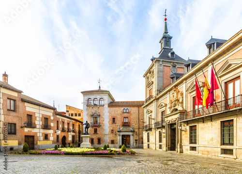 Plaza de La Villa in the old town of Madrid. Spain. photo