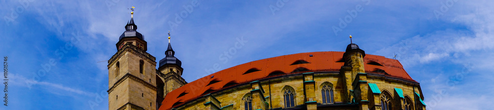 Panorama der Stadtkirche in Bayreuth