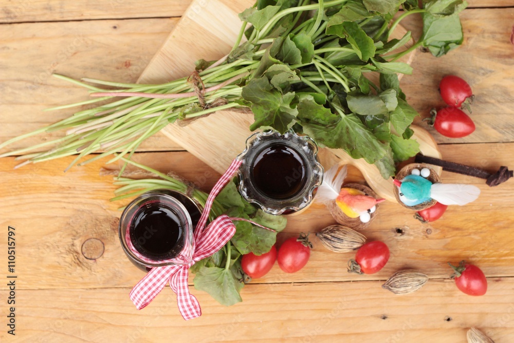 Fototapeta premium Asiatic juice and centella asiatica .