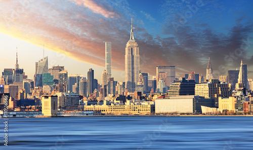 фотография New York skyline with Empire state building