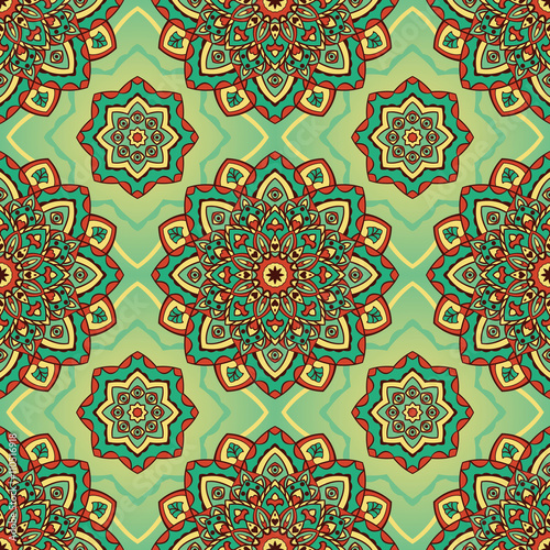 Vintage pattern of mandalas.