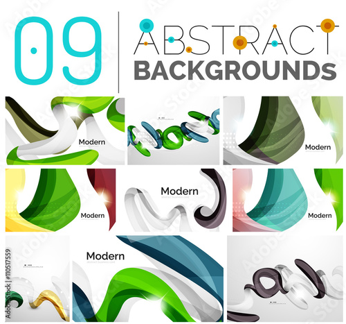 Set of abstract backgrounds photo
