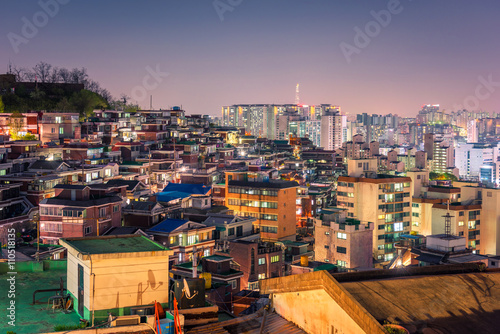 Korea,Seoul at night, South Korea city skyline.