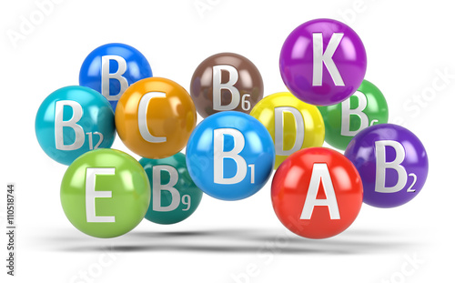 Tableau sur toile Vitamins - healthy diet and healthy life concept