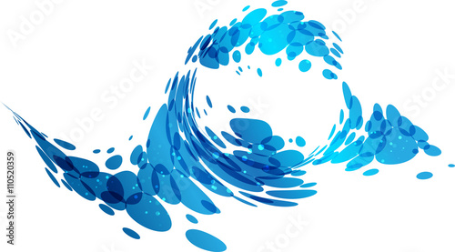 Aqua background, water splash, abstract element design, vector illustration