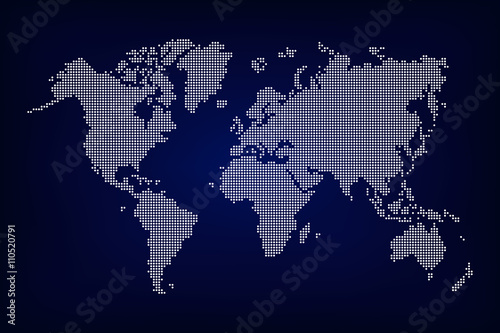 World map ( dotted style )