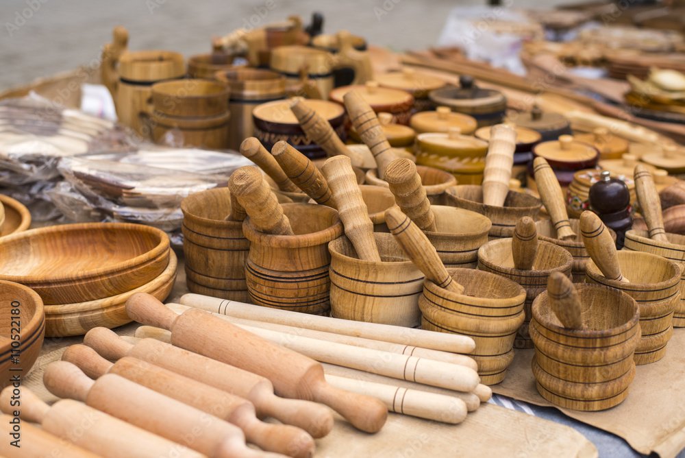 Handmade  wooden  utensils