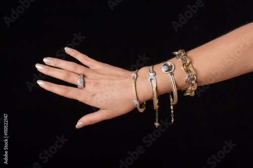 Female hand with jewelry