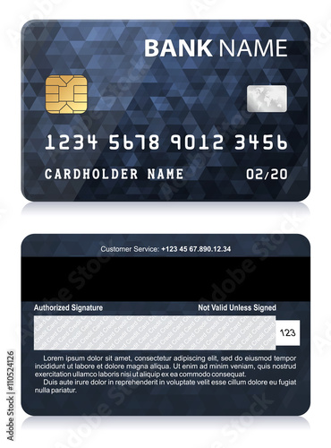Credit Card with Abstract Polygon Pattern


Vector illustration of black credit card isolated on white background
