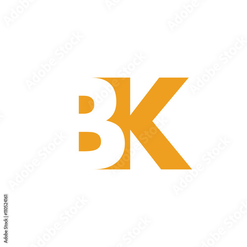 BK Logo | Vector Graphic Branding Letter Element | jpg, eps, path, web, app, art, ai | White Background photo