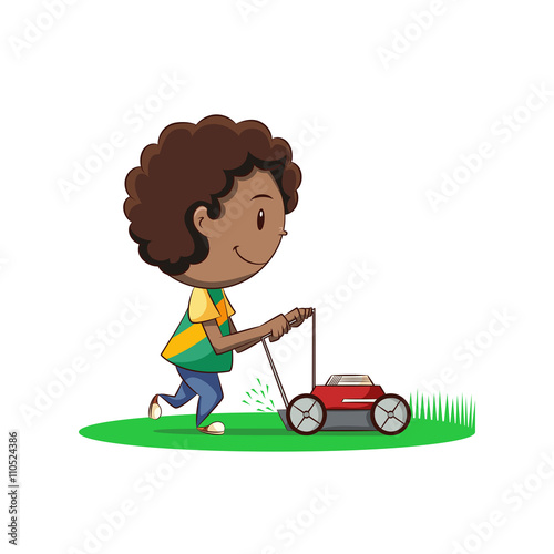 Boy lawn mower