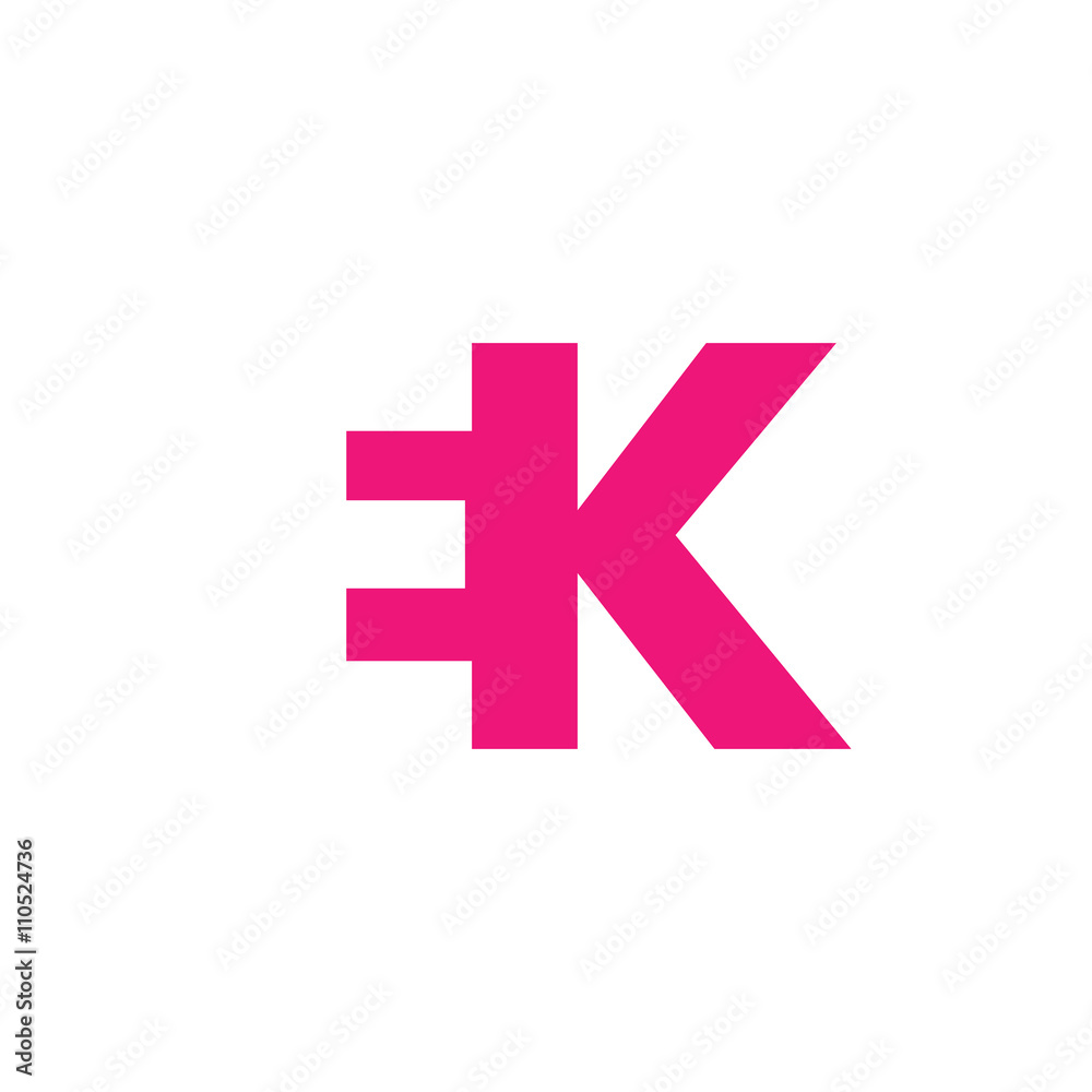 Fototapeta premium EK Logo | Vector Graphic Branding Letter Element | jpg, eps, path, web, app, art, ai | White Background