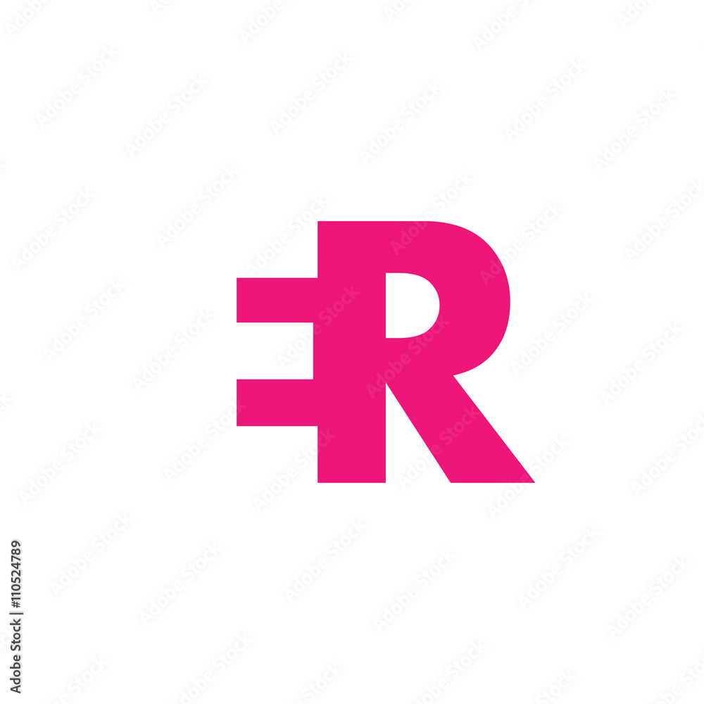 ER Logo | Vector Graphic Branding Letter Element | jpg, eps, path, web, app, art, ai | White Background