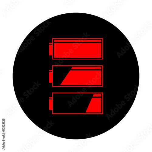 Set of battery charge level indicators