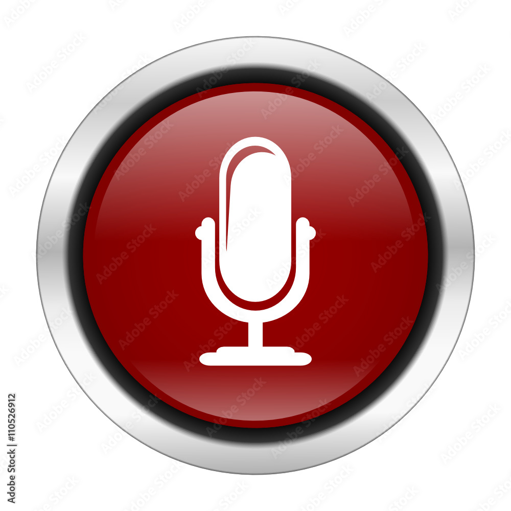red round glossy vector podcast web icon red round glossy vector podcast web icon