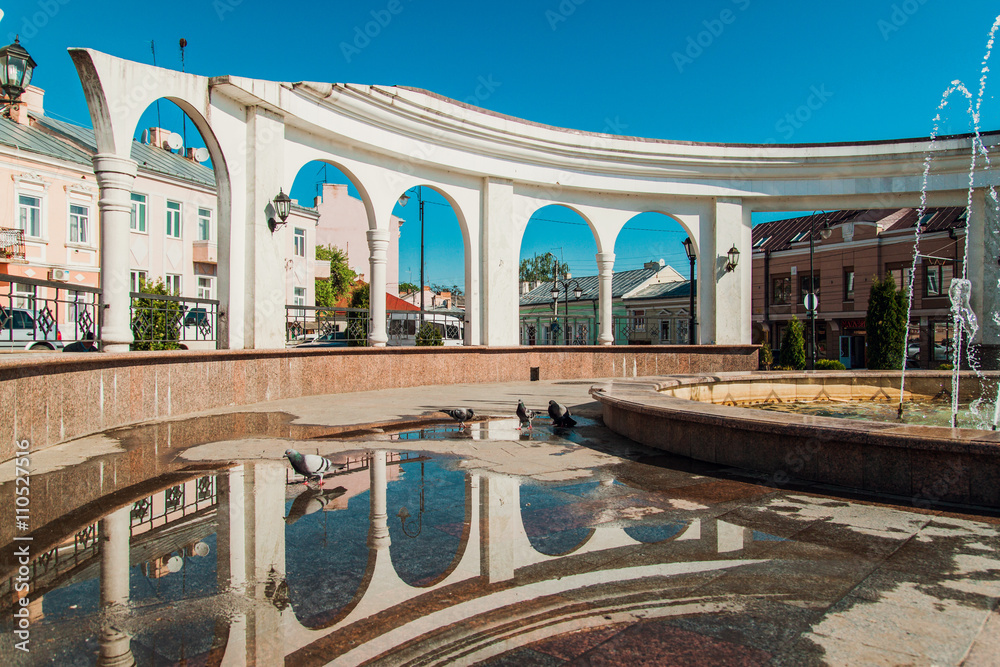 Antique Old Arch on the Square in Chernovtsu,Ukraine,Travel and Vacation