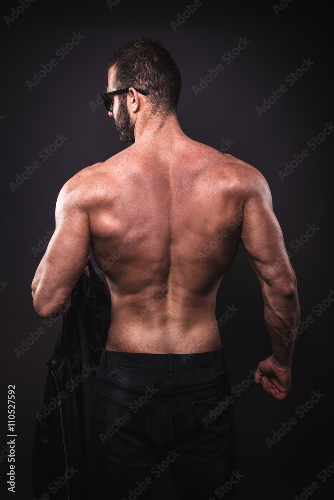 Bodybuilder back. Bodybuilder back.