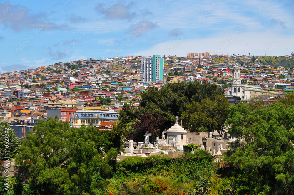 Panorama of the Chilean  city  Valparaiso 