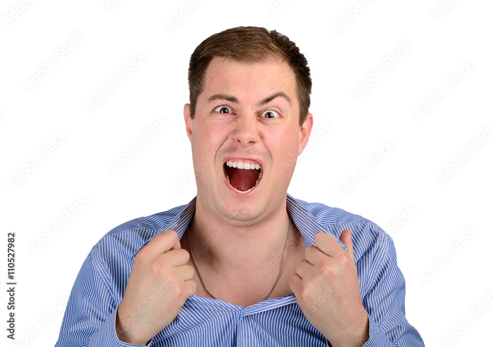 Annoyed business man screaming Annoyed business man screaming