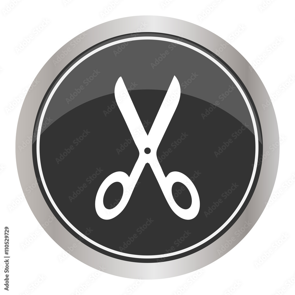 scissors symbol on a black background. Vector illustration. scissors symbol on a black background. Vector illustration.