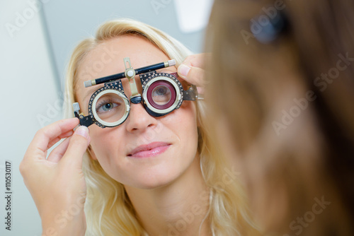 lady having eye examination