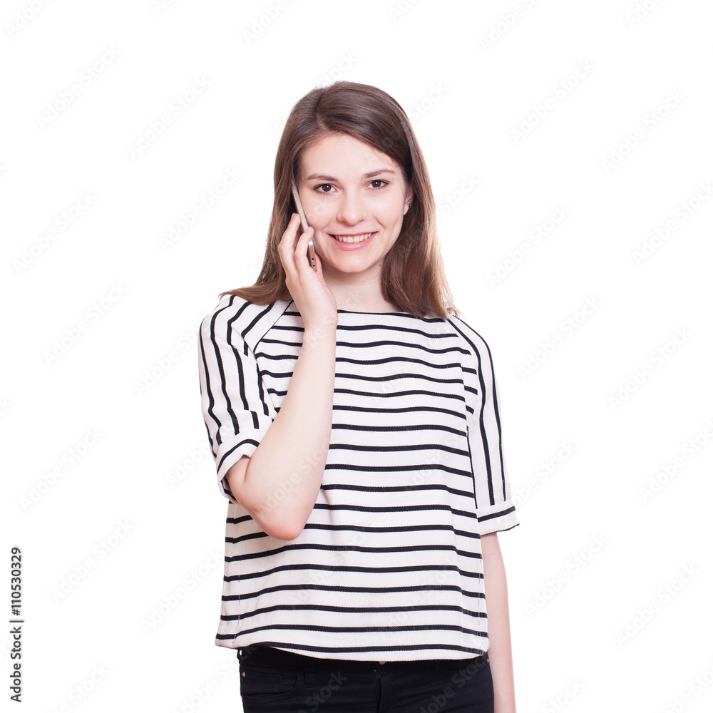 Young Woman Using a Cell Phone Young Woman Using a Cell Phone