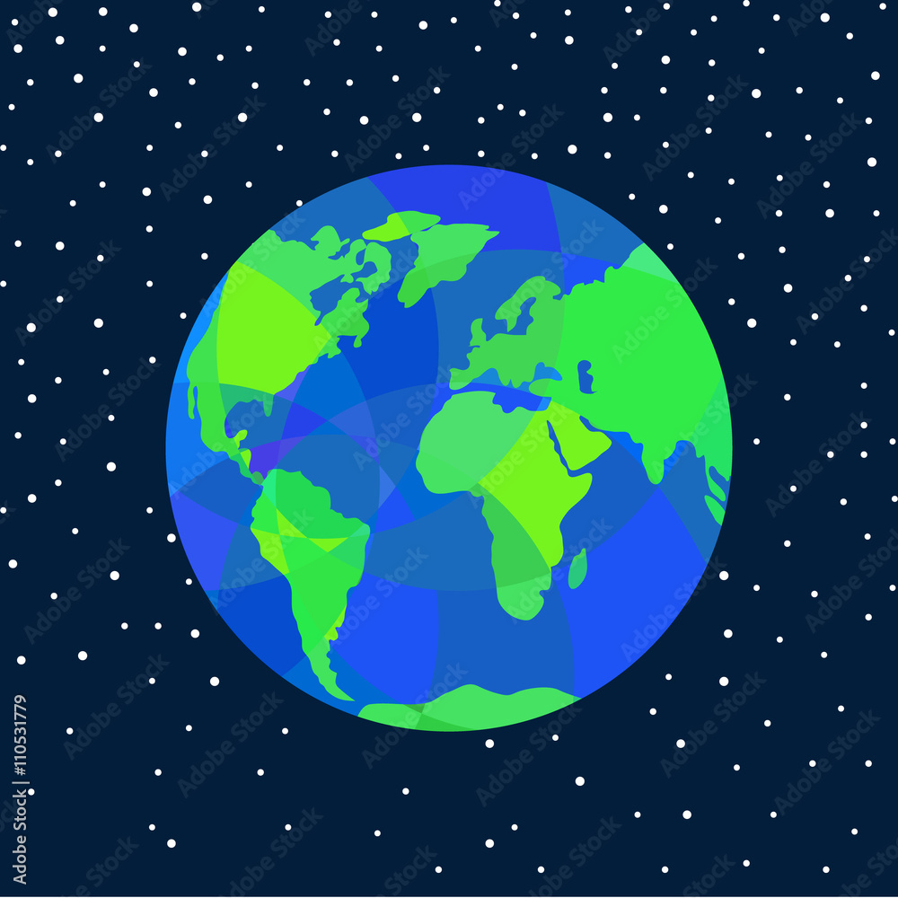 Earth in space. Earth in space.