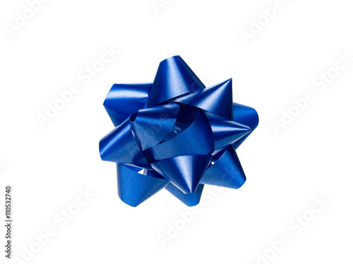 blue gift bow.