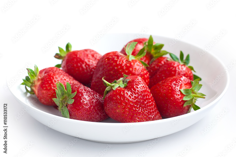 Strawberries in a plate