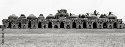 Hampi, India. In black and white.