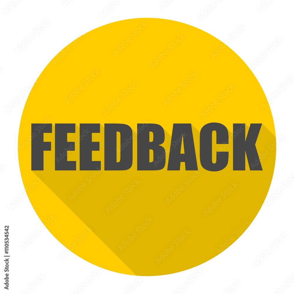 Feedback icon with long shadow Feedback icon with long shadow