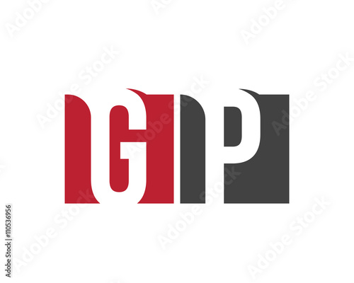 GP red square letter logo for production, publisher, property, partner, park, photography