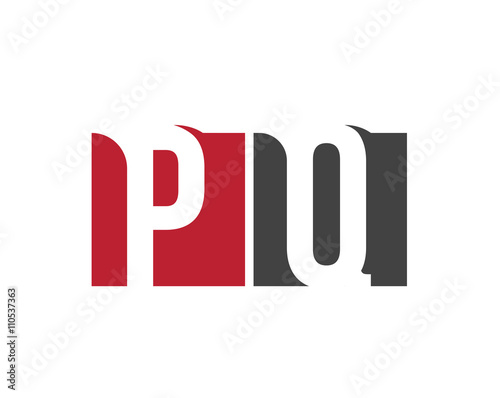 PQ red square letter logo for qatar, quality, quantum, quarter, quest