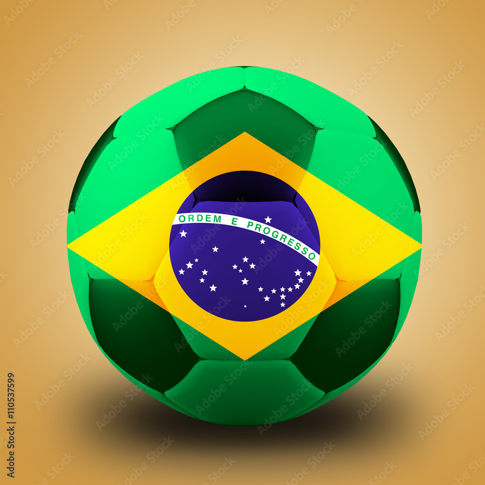 Fototapeta premium Pallone da calcio Brasile