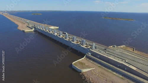 Wallpaper Mural Aerial view of dam in St. Petersburg Torontodigital.ca