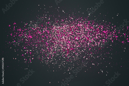 Pink flower petals failing down photo