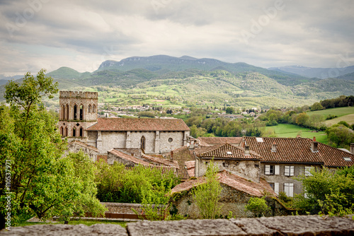 roman church in the Pyrenees mountains in France
