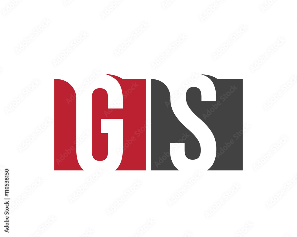 GS red square letter logo for system, store, service, solution, studio GS red square letter logo for system, store, service, solution, studio