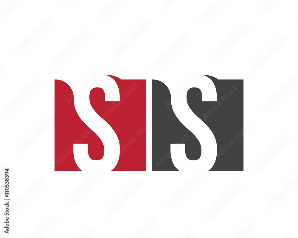 SS red square letter logo for system, store, service, solution, studio SS red square letter logo for system, store, service, solution, studio