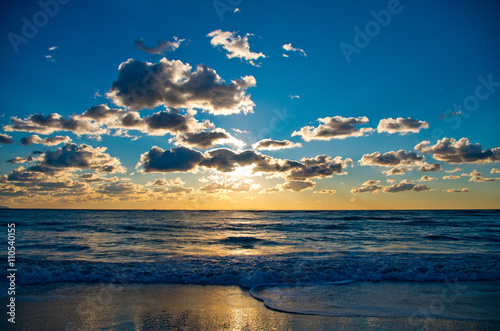 sunset over the sea