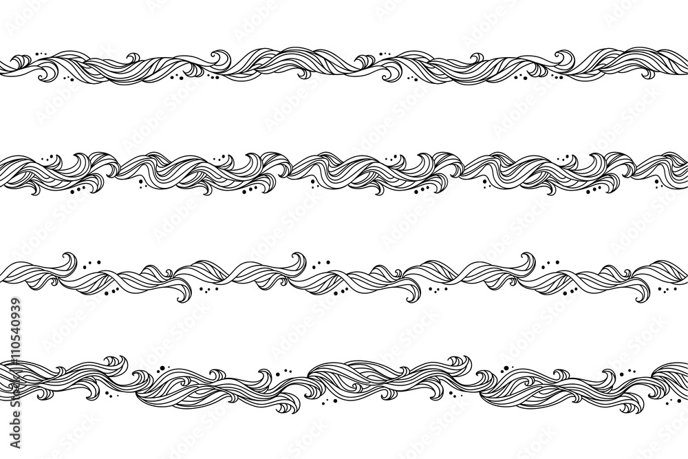 Seamless abstract floral hand-drawn pattern Seamless abstract floral hand-drawn pattern