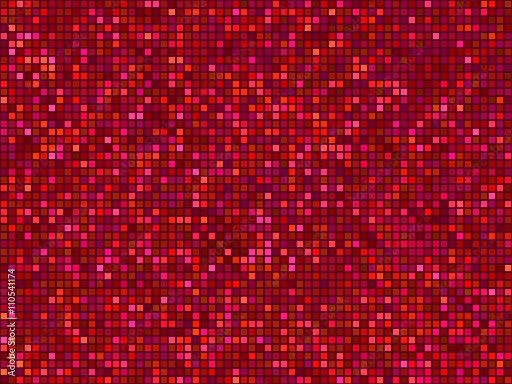 Seamless abstract pixel mosaic pattern. Red light color textured background Seamless abstract pixel mosaic pattern. Red light color textured background