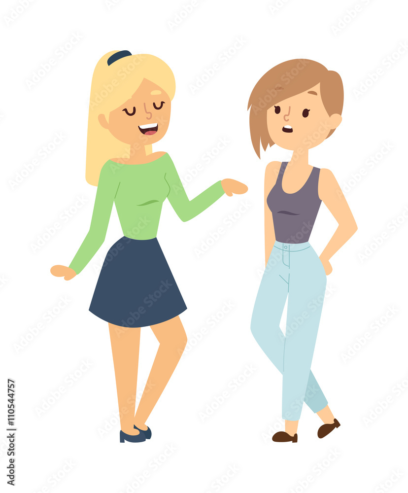 Gossip girls vector illustration.