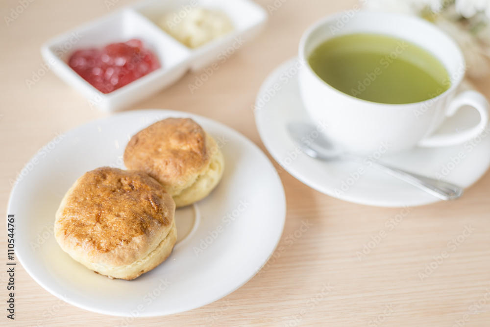 scones with green tea scones with green tea