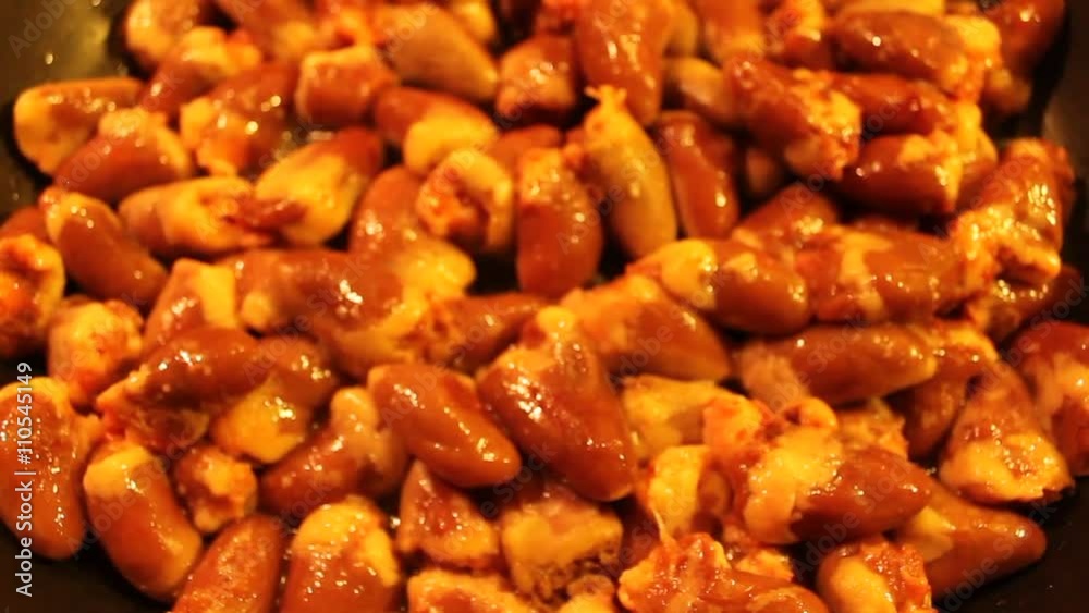 Hearts fried in sour cream. Chicken hearts braised in cream. Cook chicken hearts. Chicken Hearts at white background. Lightly fried chicken hearts. Chicken hearts on the pan. Raw chicken hearts. Hearts fried in sour cream. Chicken hearts braised in cream. Cook chicken hearts. Chicken Hearts at white background. Lightly fried chicken hearts. Chicken hearts on the pan. Raw chicken hearts.