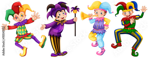 Four characters of jesters