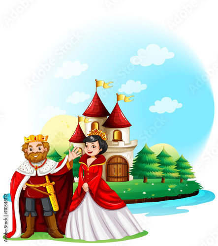 King and queen at the castle
