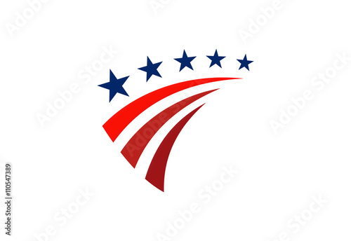 logo flagi amerykańskiej gwiazdy