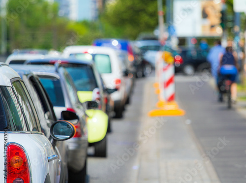 Photography Durch Verkehrseinschränkungen wird der Berufsverkehr beeinträchtigt